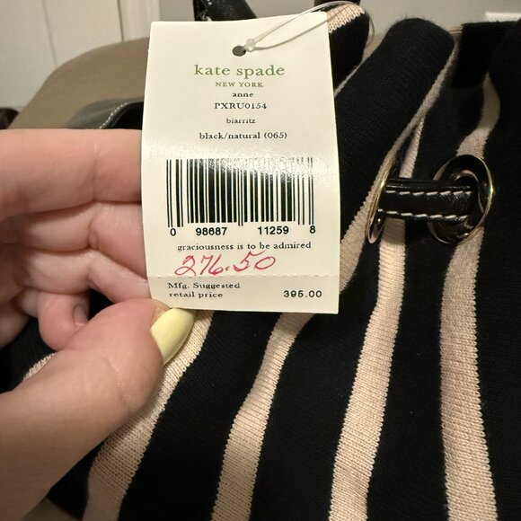 Kate Spade Shoulder Drawstring Bag NEW WITH TAGS - Picture 2 of 4